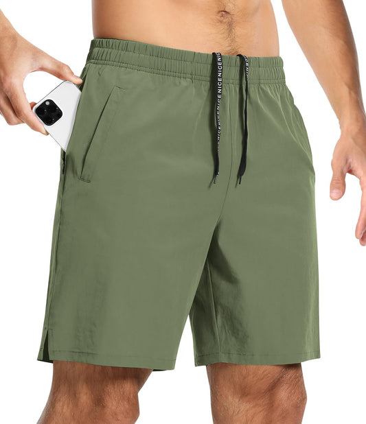 CANGHPGIN Mens Workout Athletic Shorts 7 inch Inseam Quick Dry Running Shorts Men Lightweight Sports Gym Shorts with ...