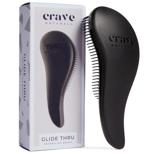 Crave Naturals BIGGIE Glide Thru Detangling Brush - Detangler Hairbrush ⁘ Comb for Curly, Natural,...