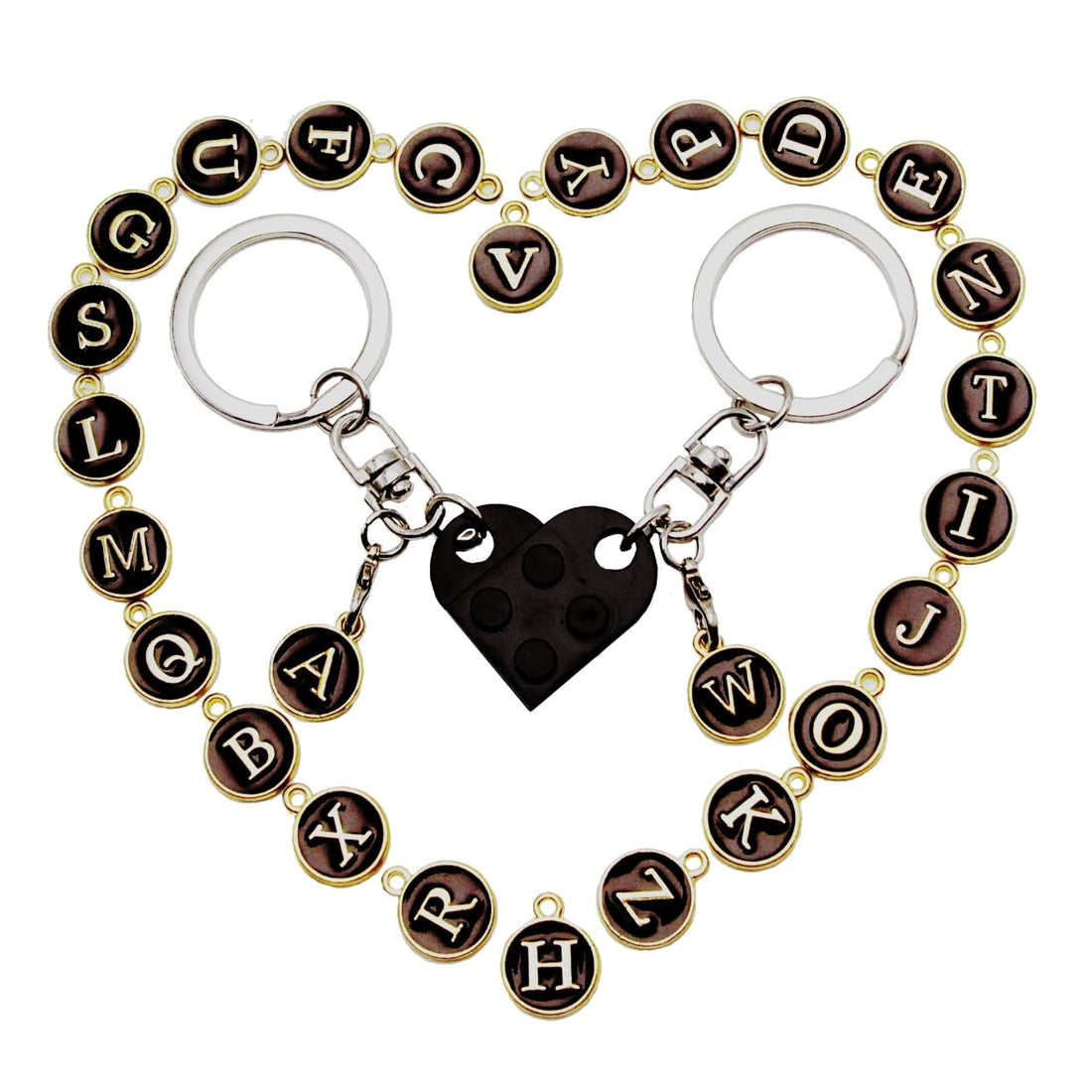 WANWROI Brick Matching Keychains for Couples