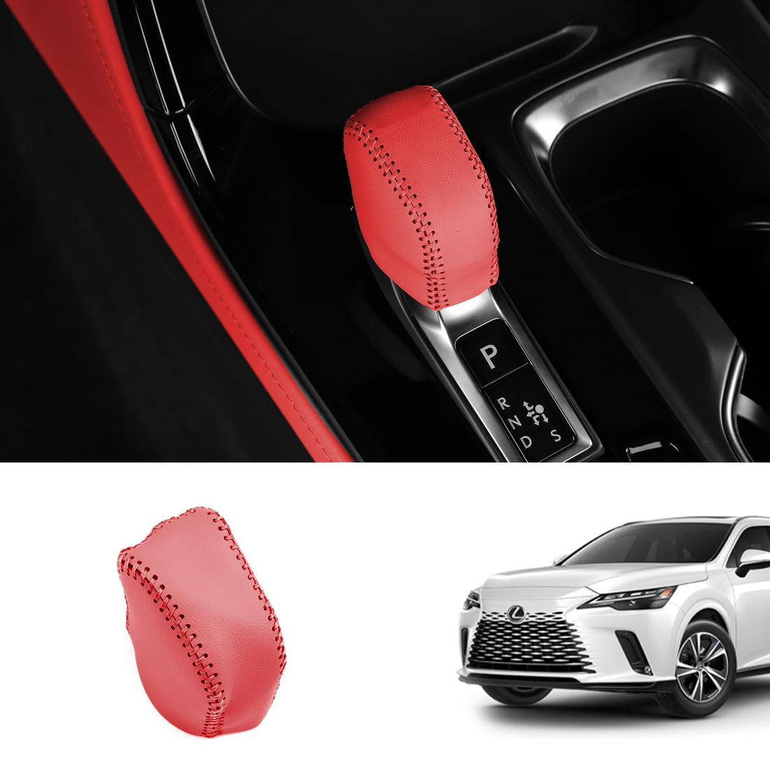 Leather Shift Knob Cover for Lexus NX & RX Models 2022-2023