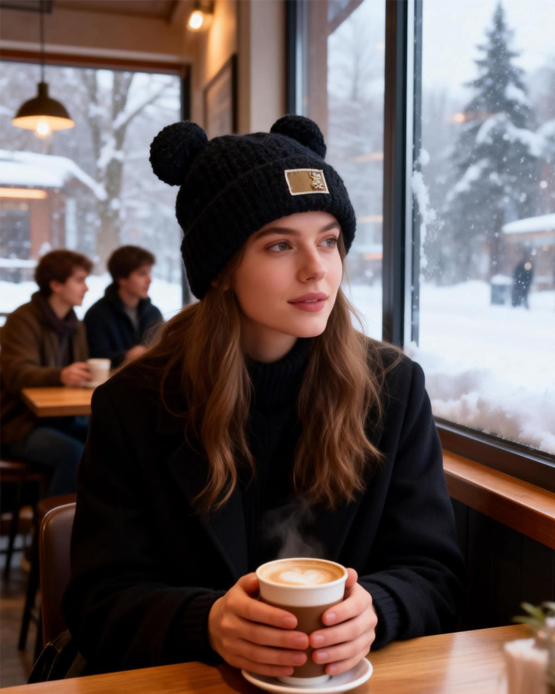 Plush Bear Ears Winter Hat