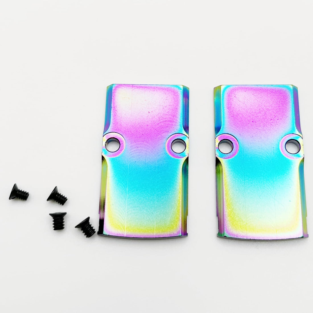 RMR Cover Plate for Glock Slides - Anodized Aluminum Rainbow Finish