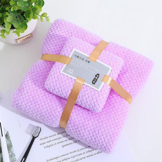 Large Spa Towel Set with Quick Dry Body Wrap and Hand Towel