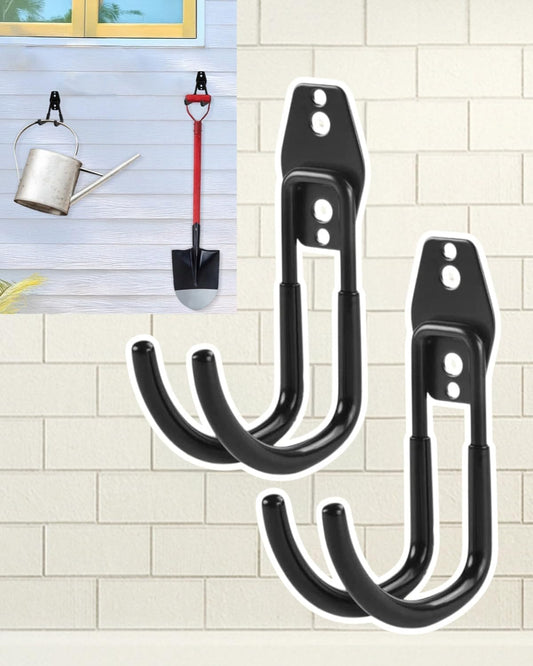 Heavy-Duty Wall Mounted Storage Hooks for Bicycles, Ladders