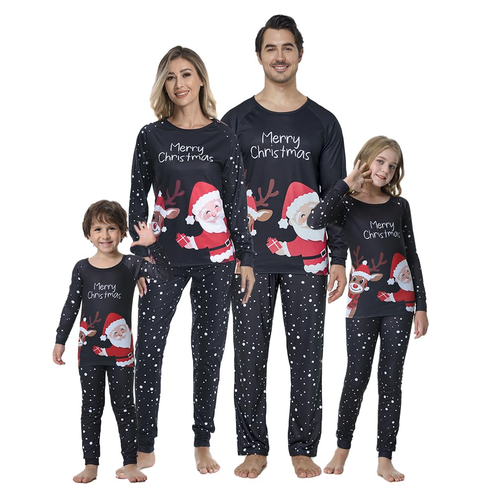 Matching Christmas Pajamas Set for Couples and Kids for Holiday