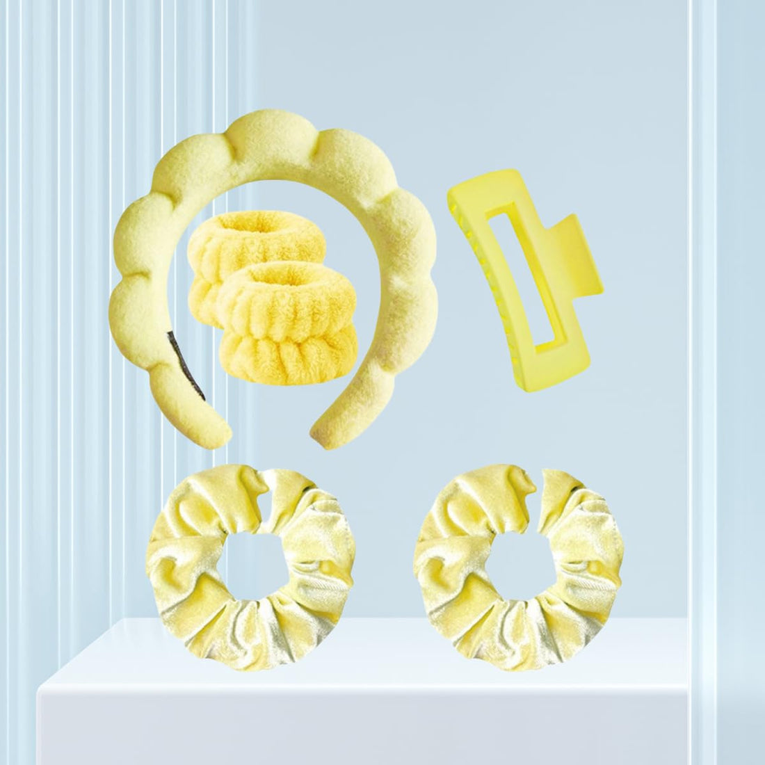Terry Cloth Flower Headband for Washing Face and Makeup Application.