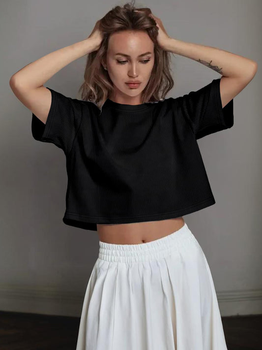 This Ribbed Crop Top Hides Flaws You Never Knew Existed