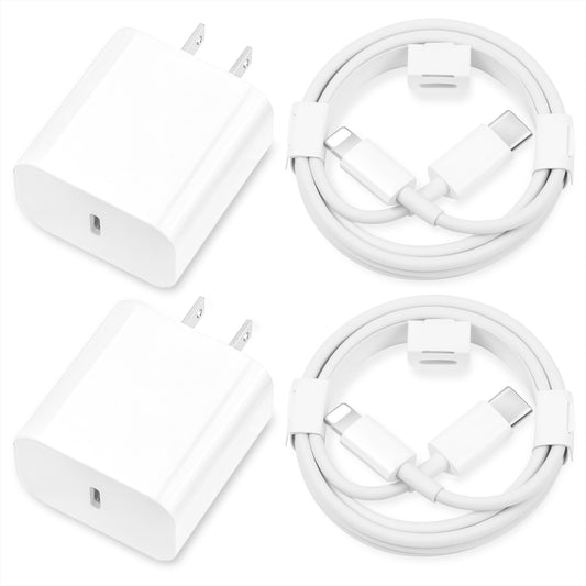 MAILESI for iPhone Charger Fast Charging,[MFi Certified] 2Pack 20W Type C Fast Charger Block with ...