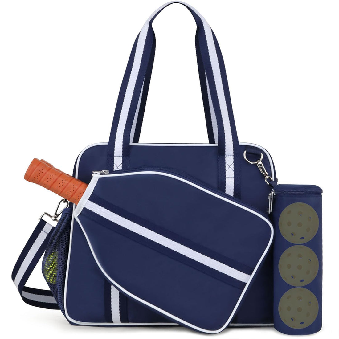 Movker Pickleball Tote Bag with Paddle Cover and Ball Holder