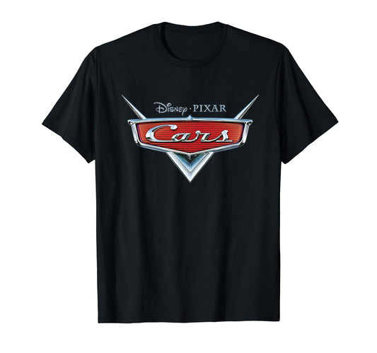 Disney Pixar Cars Official Grill Badge Logo Movie Title T-Shirt.