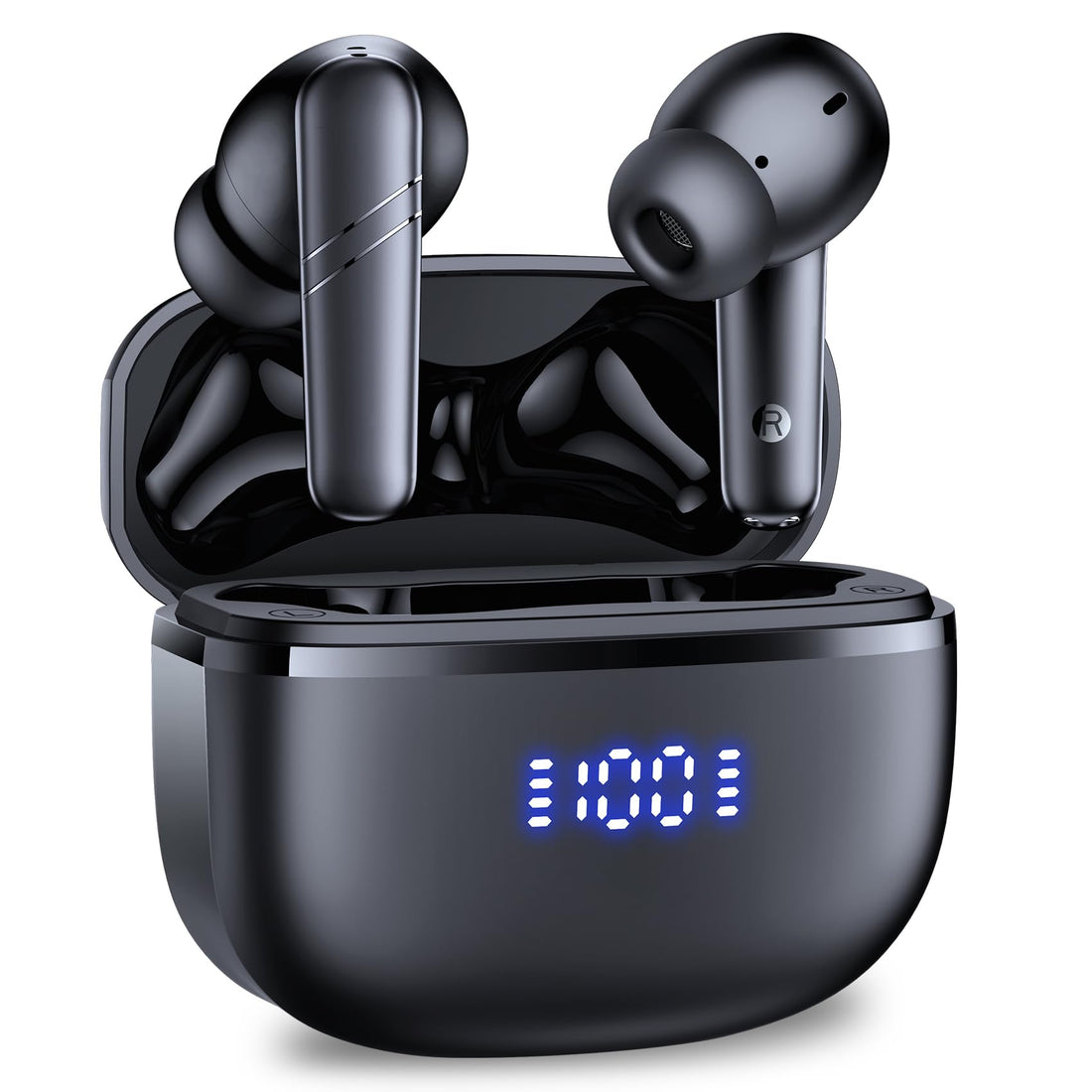 GNMN Wireless Earbuds Bluetooth Headphones Deep Bass Stereo Sound Ear Buds Waterproof Earphones 68Hrs Playback with ...