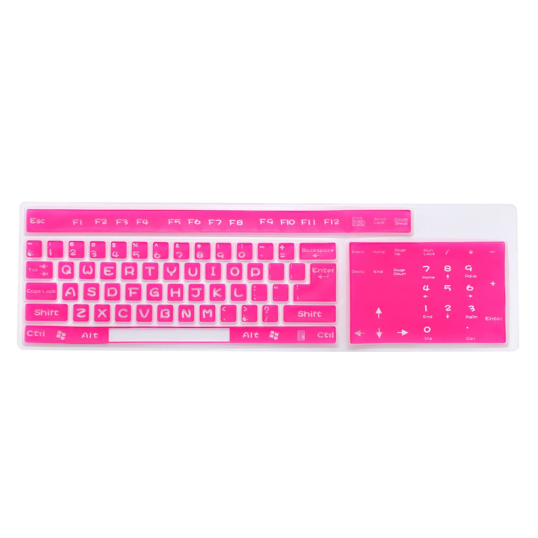 Rose Red Silicone Keyboard Skin for Standard Size PC Keyboards