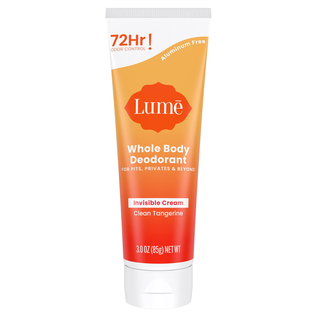 Lume Whole Body Deodorant - Invisible Cream Tube - 72 Hour Odor Control - Aluminum Free, Baking ...