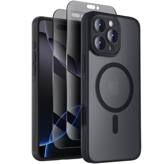 Protective Smart Case for iPhone Pro with Screen Guards and Material.