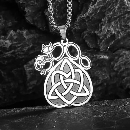 Stainless Steel Cat Pendant Necklace