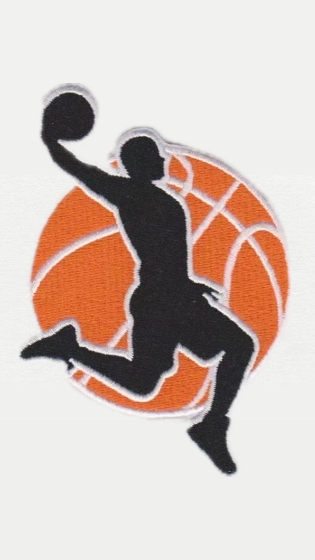 Jeepfy Basketball Player Dunking Logo Patch - Iron On & Sew On Embroidered Design