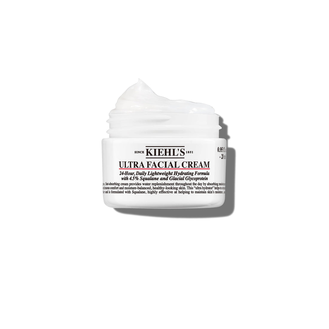 Kiehl's Ultra Facial Cream, with 4.5% Squalane to Strengthen Skin's Moisture Barrier, Skin Feels ...