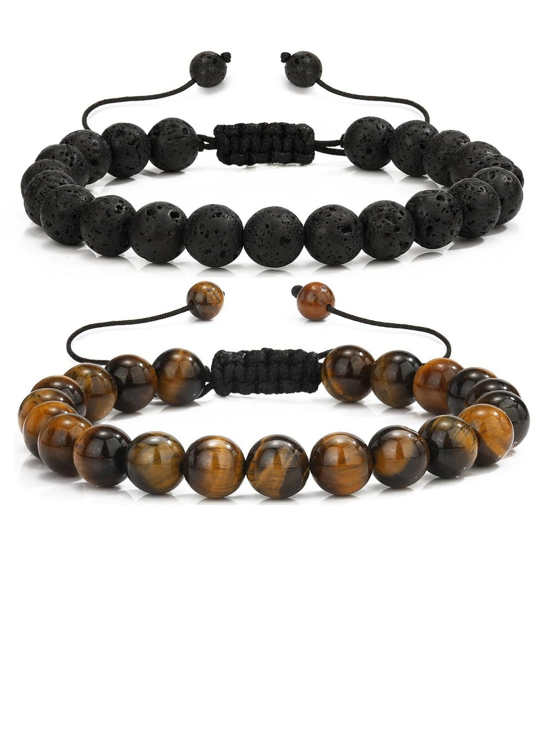 Unique Men's and Women's Fashion Stone Beaded Lava Rock Jewelry.