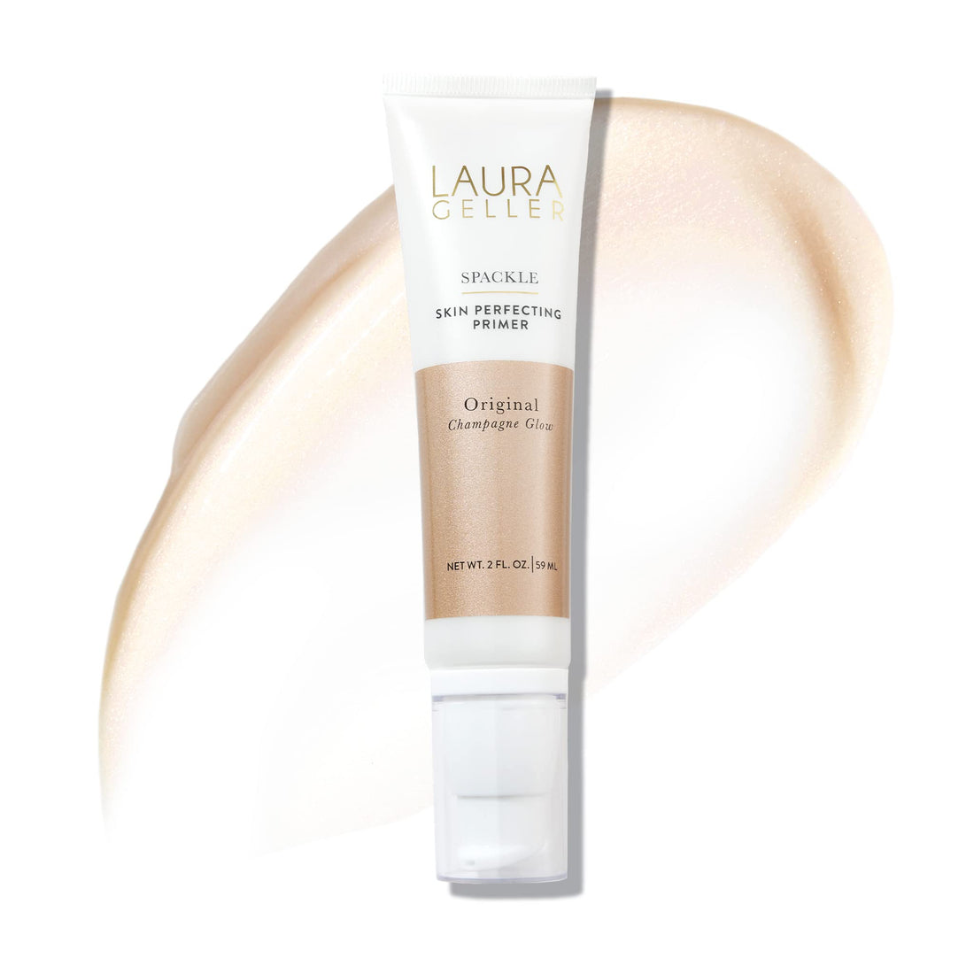 Glamify Your Smile with LAURA GELLER's Champagne Glow Spackle Primer Large!