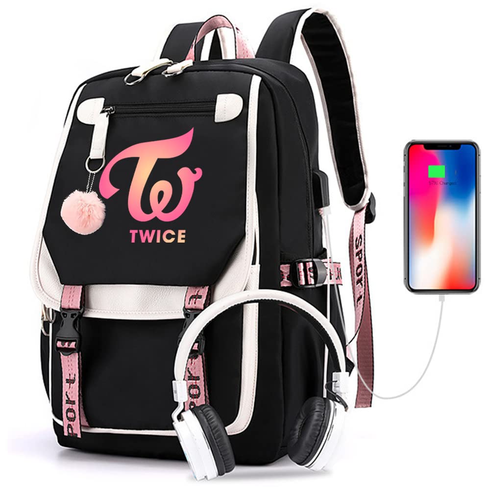 Kpop Twice School Backpack Merchandise, Twice Book Bag Casual Backpack.