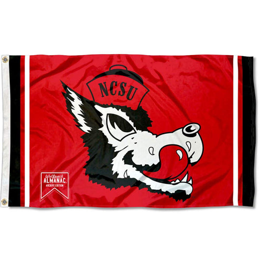 North Carolina State Wolfpack Vintage Retro Throwback 3x5 College Flag.