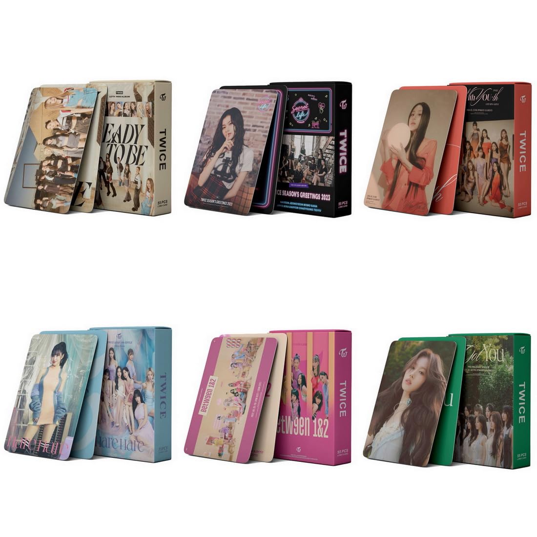 Sponsored Ad - Vciveivd 6Pack/330Pcs Twice Photocards Set Kpop Merch Gift Once Album Cards Lomo ...