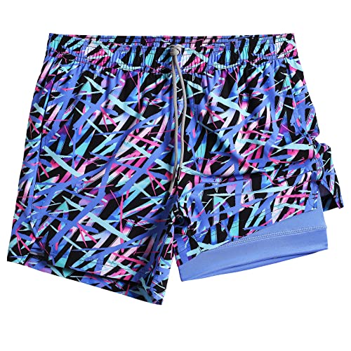 High-Waisted Quick-Dry 2-in-1 Gym Short for Men's Athletic Use.