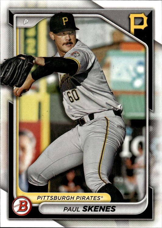 2024 Bowman Prospects #BP-125 Paul Skenes Pittsburgh Pirates Official MLB Baseball Card in Raw (NM or Better) ...