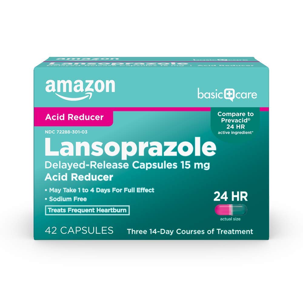 Lansoprazole Delayed Release Capsules for Heartburn Relief Heartburn medication.