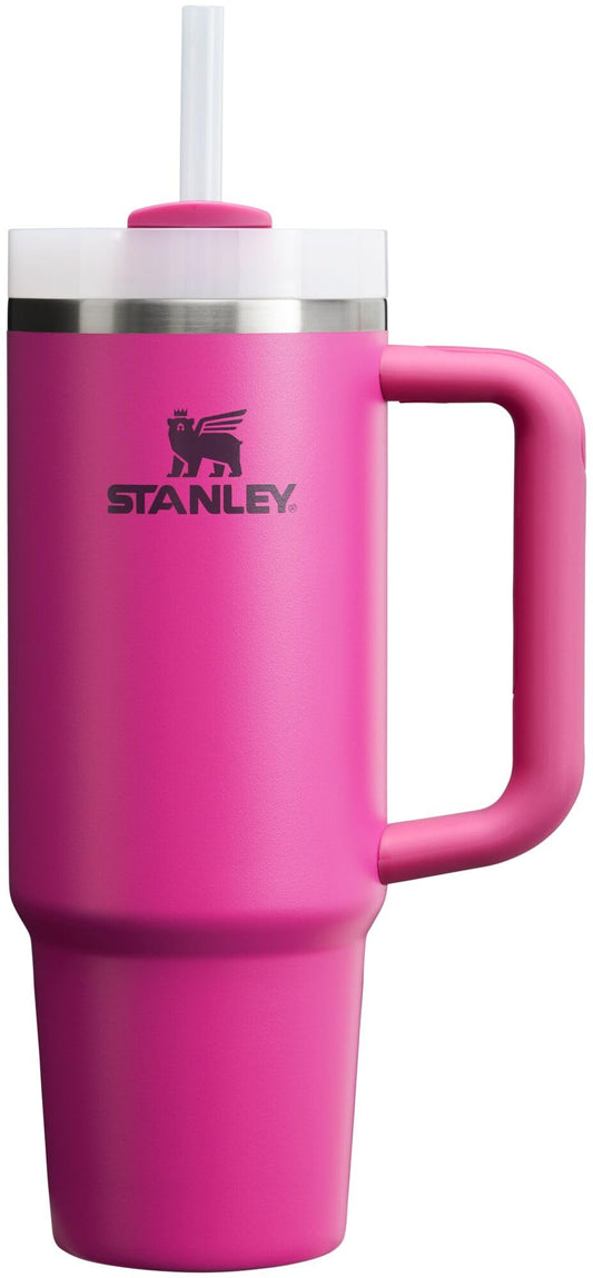 High-Capacity, Insulated Stainless Steel Tumbler with Lid and Straw Handle.