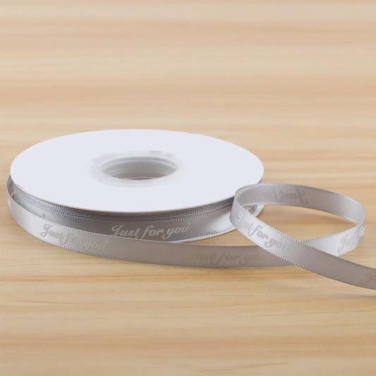 Gray Ribbon for Bouquet Wrapping