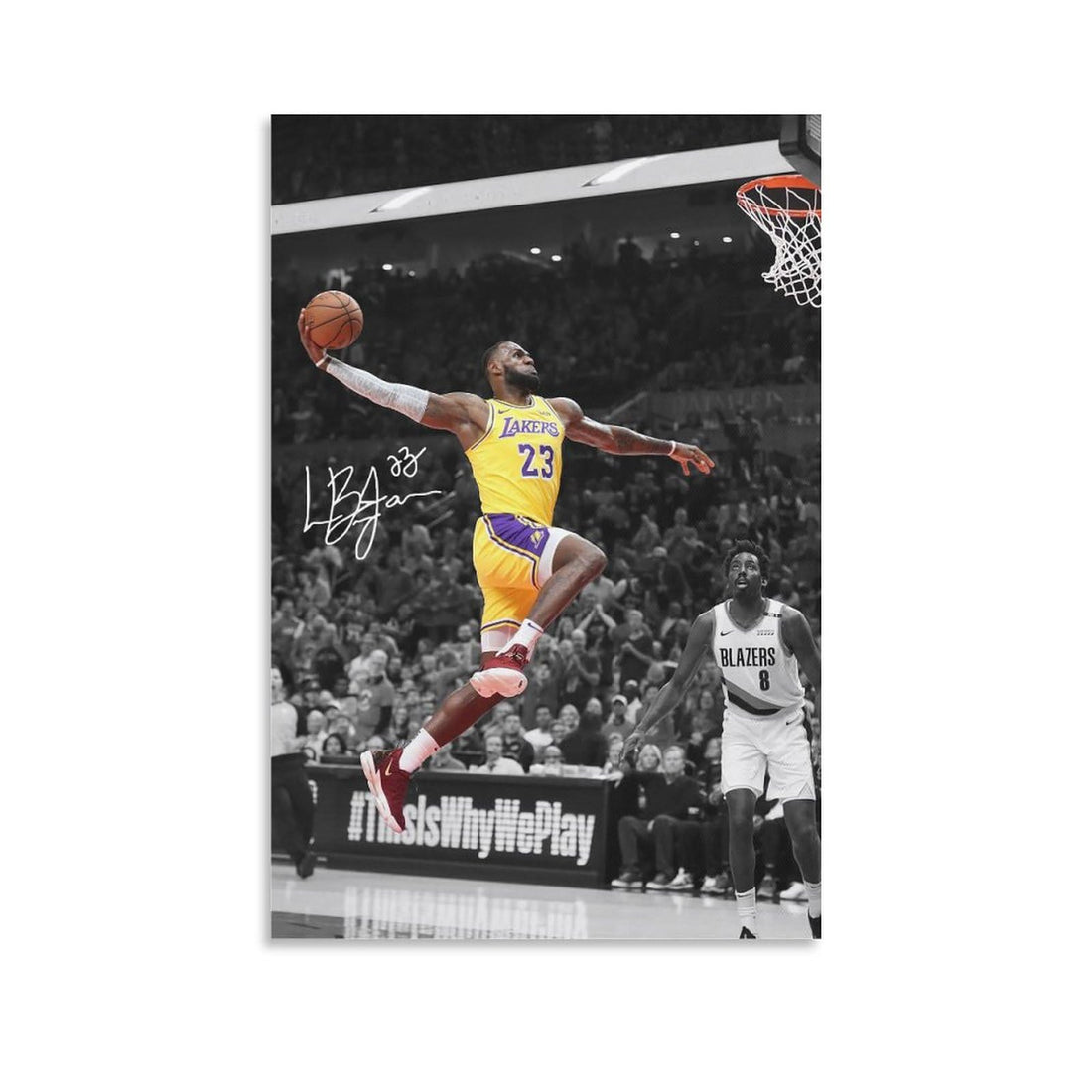 Basketball Sports Superstar LeBron James Poster Canvas Wall Art Decor Print Posters for room ...