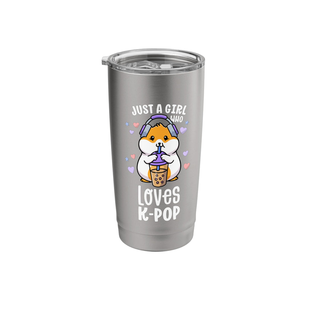 K Pop Gifts For Teens Girl Kawaii KPop Hamster Bubble Tea Stainless Steel Insulated Tumbler.