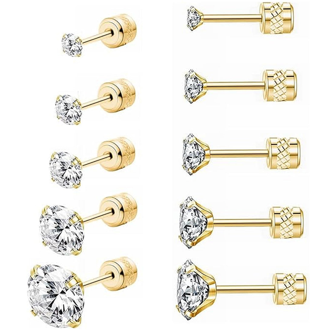 Hypoallergenic Stainless Steel Stud Earrings for Sensitive Ears