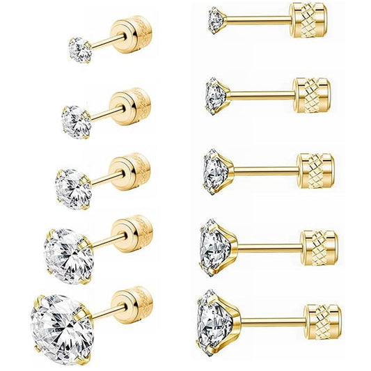 Hypoallergenic Stainless Steel Stud Earrings for Sensitive Ears