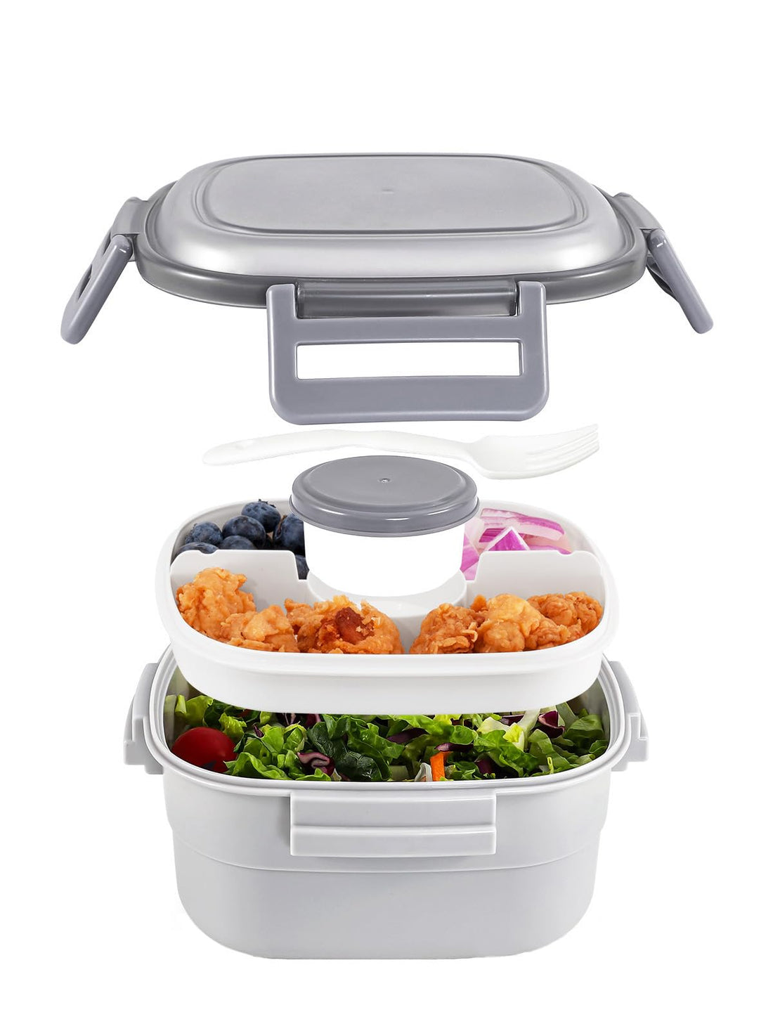 Product Bento Lunch Box with Multiple Compartments Reusable salad bowl.