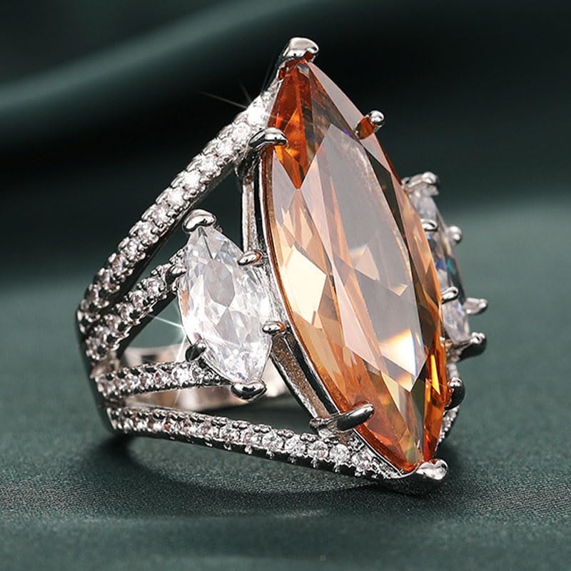 Marquise Cut Synthetic Engagement Rings