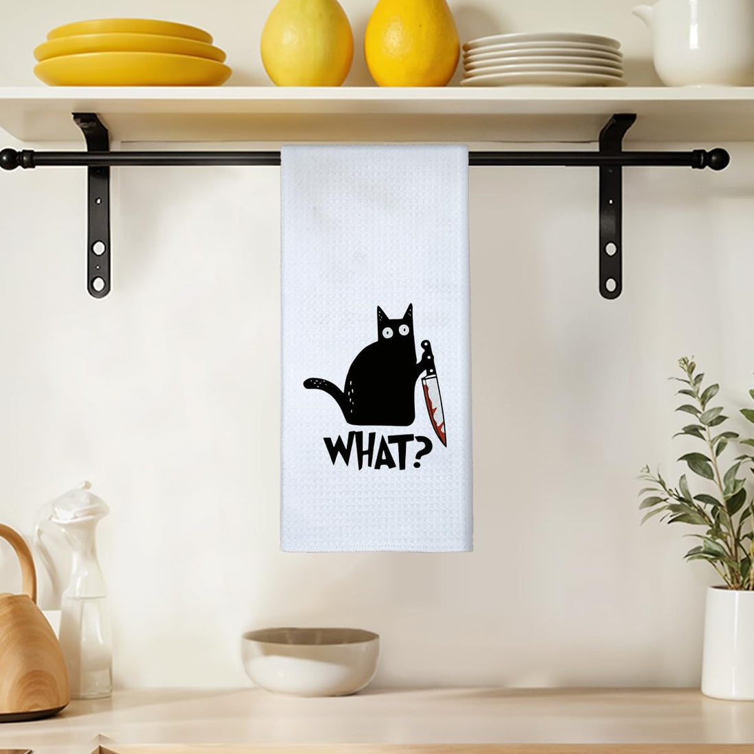 Funny Cat Towels for Kitchen and Bathroom - Unique Gifts for Cat Lovers