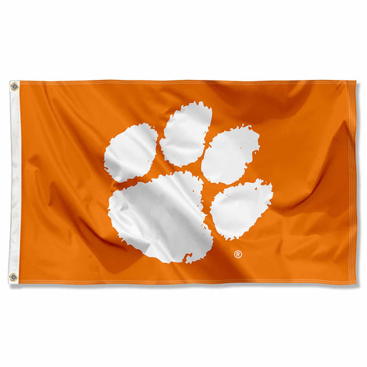 College Flags ⁘ Banners Co. Clemson Tigers CU University Large College Flag.