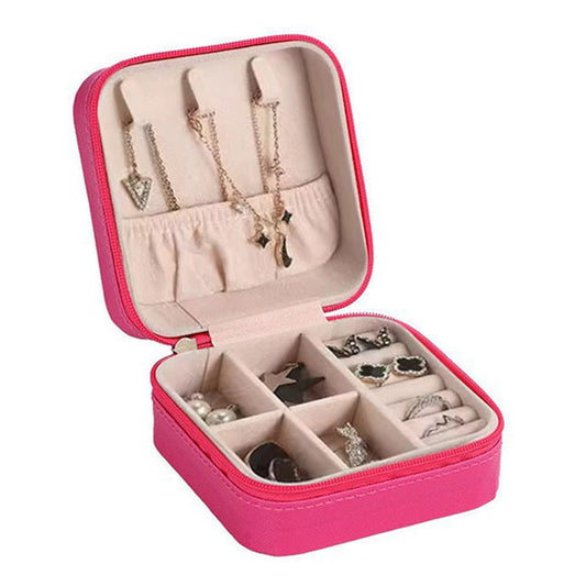 Portable Jewelry Organizer Box - Compact Travel Storage Case