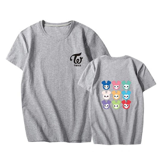 FUJUTANG Kpop Twice Unisex T-Shirt Twice Cartoon Shirt NaYeon Sana Mina Momo Tzuyu Dahyun Tee ...