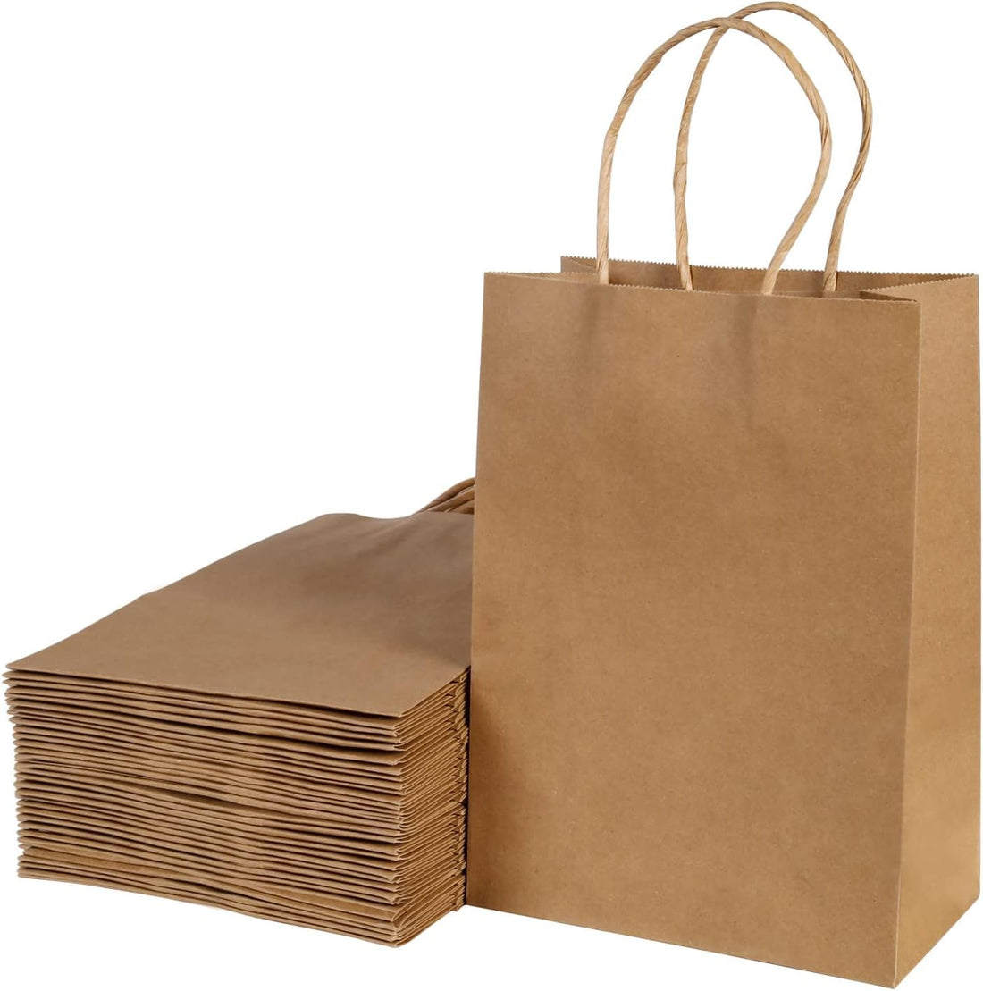 Brown Kraft Paper Gift Bags with Handles
