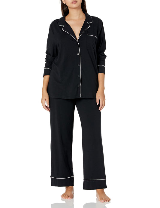 Cozy Amazon Essentials Women's Cotton Modal Long-Sleeve Pajama Set