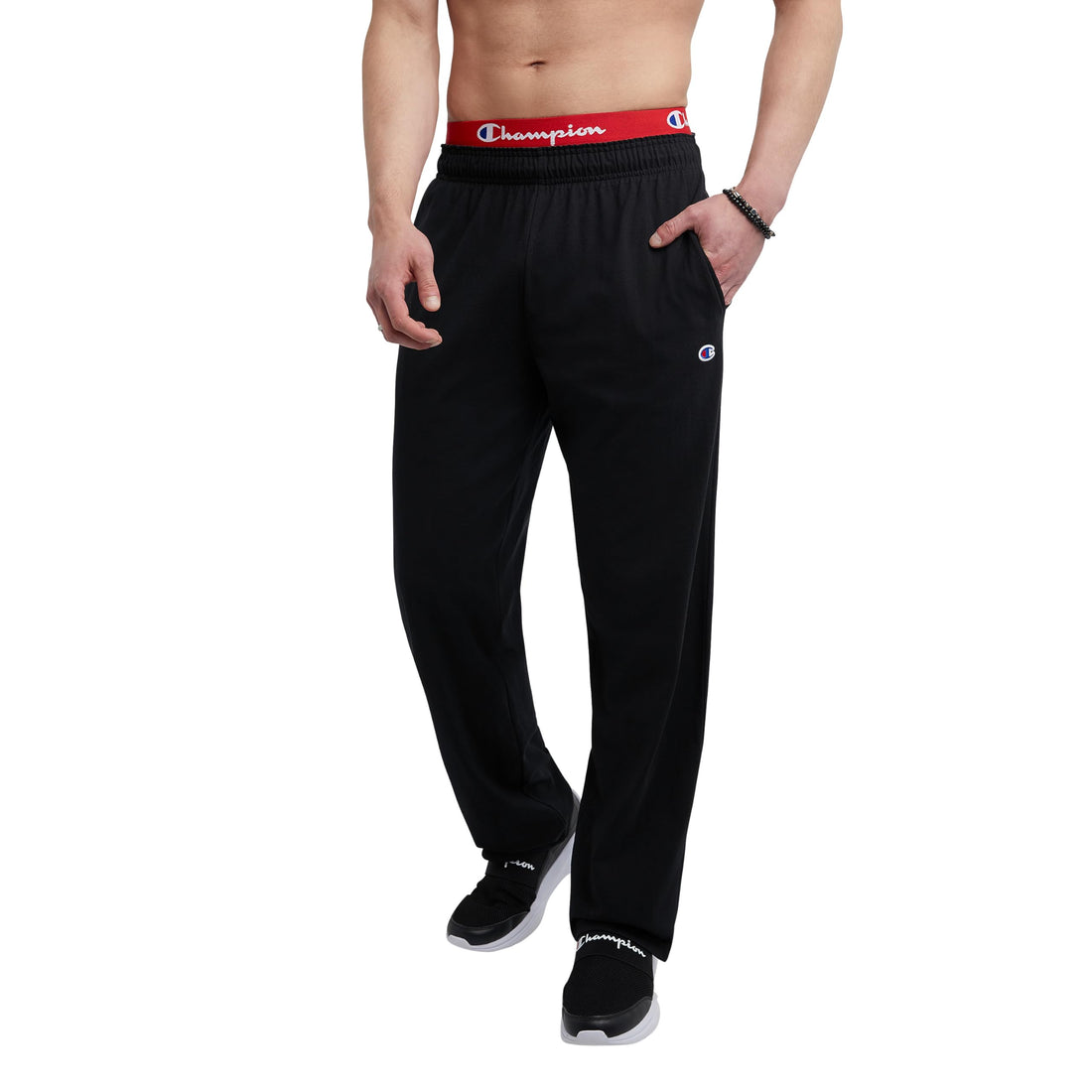 Champion Men's Pants, Lightweight Open-Hem Lounge Pants for Men, Jersey Pants (Reg. or Big ⁘ Tall).