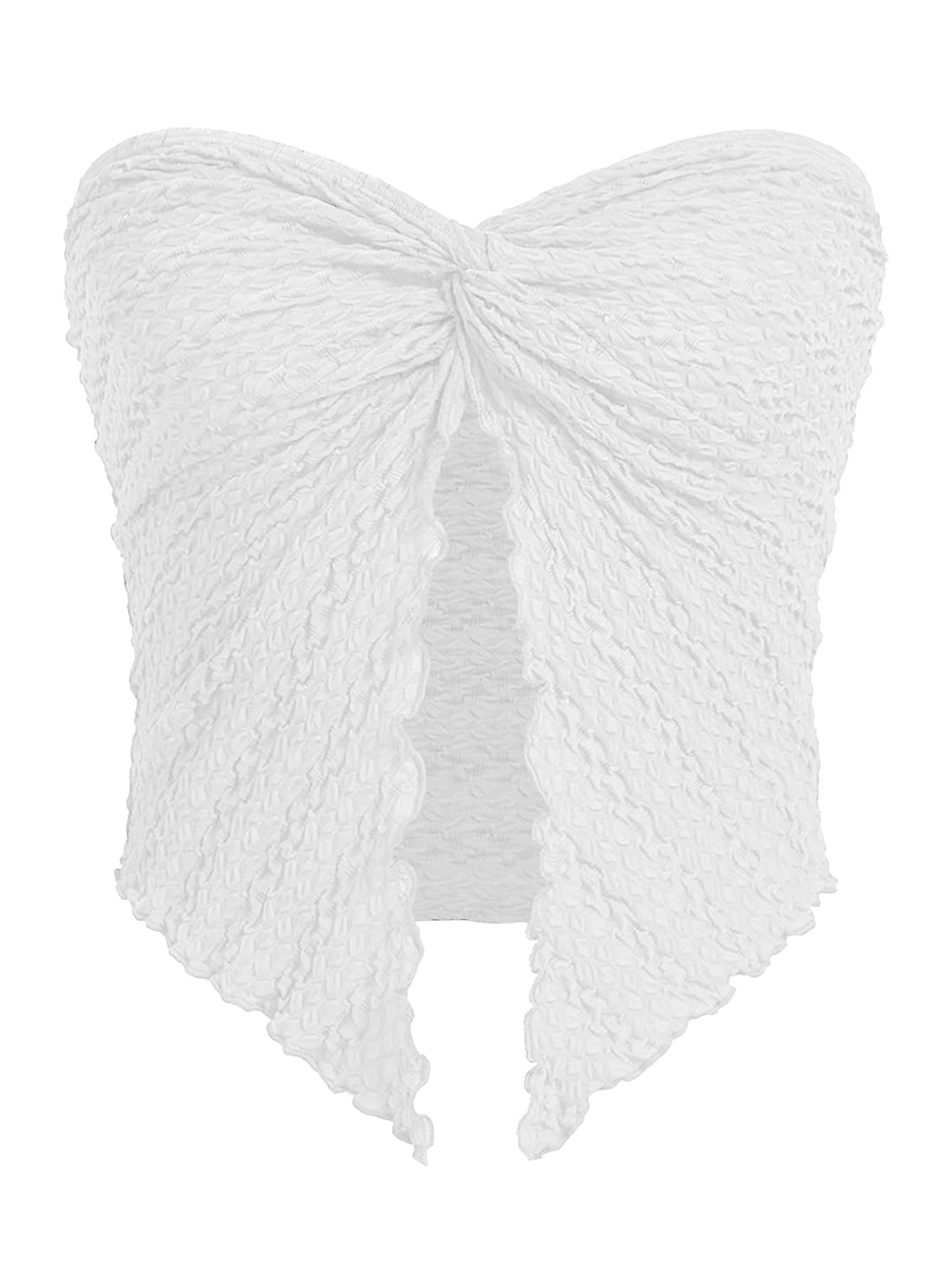 Y2K-Style Twist-Knot Bandeau Tube Top