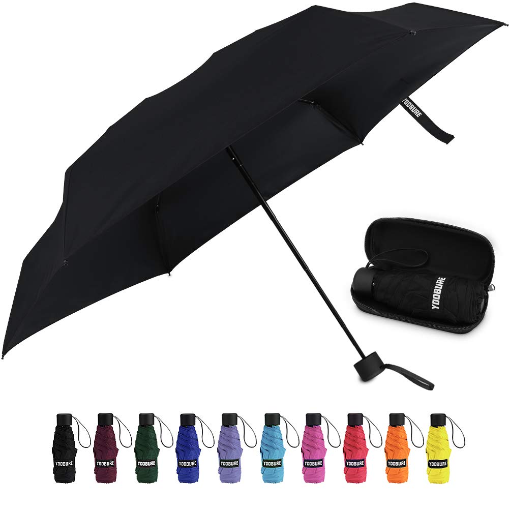 Yoobure Small Mini Umbrella with Case Light Compact Design Perfect for Travel Lightweight Portable Parasol Outdoor ...