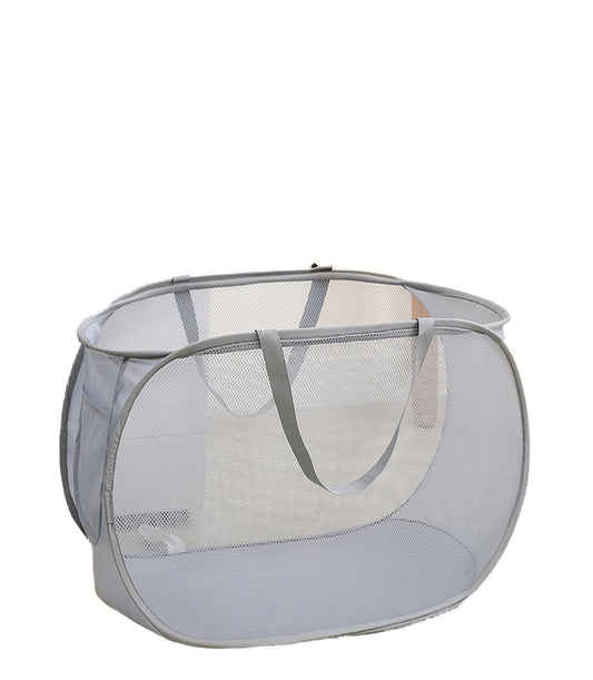 Collapsible Mesh Laundry Baskets with Reinforced Handles