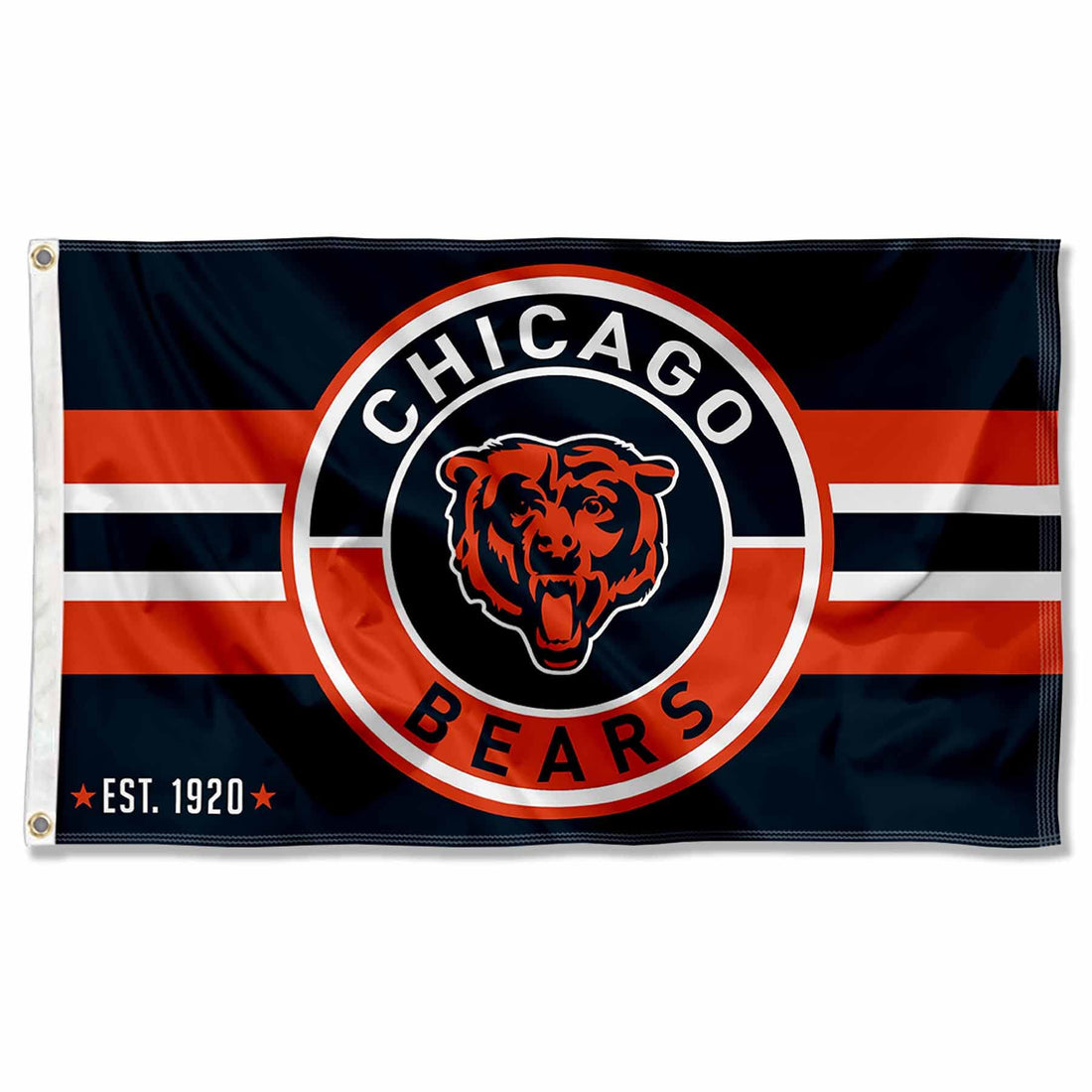 WinCraft Chicago Bears Patch Button Circle Logo Flag Large 3x5 Banner.