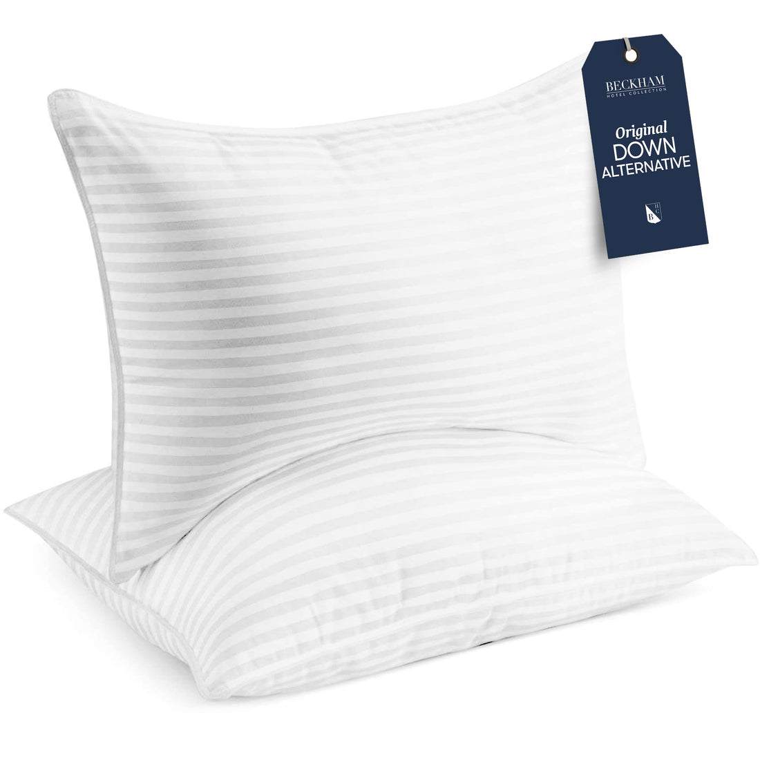 Beckham Hotel Collection Bed Pillows Standard / Queen Size Set of 2 - Down Alternative Bedding Gel...