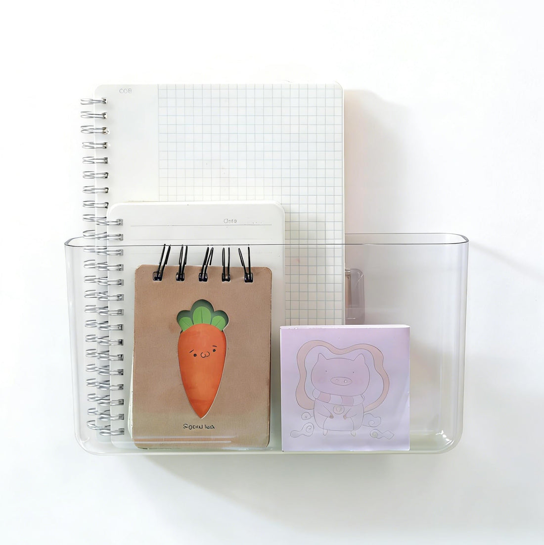 Clear Acrylic Single Pocket Wall Mount File Holder Organizer